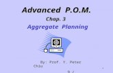 1 By: Prof. Y. Peter Chiu By: Prof. Y. Peter Chiu 9 / 1 / 2010 9 / 1 / 2010 Advanced P.O.M. Chap. 3 Aggregate Planning.