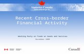 Recent Cross-border Financial Activity Working Party on Trade on Goods and Services November 2009.