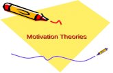 Motivation Theories. Maslow: Need for achievement Hierarchy of needs: Physiological, safety, love, esteem, self-actualization’ Must attain the lower order.
