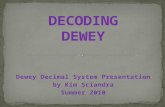 Dewey Decimal System Presentation by Kim Sciandra Summer 2010.