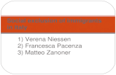 1) Verena Niessen 2) Francesca Pacenza 3) Matteo Zanoner Social exclusion of immigrants in Italy.
