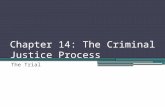 Chapter 14: The Criminal Justice Process The Trial.