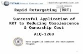 Rapidretarget@visicom.com VISICOM PRODUCTS DIVISION 1 Successful Application of RRT to Reducing Obsolescence & Ownership Cost ALQ-126B Navy Logistics Research.