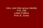 Intra- and Inter-group Identity POL 168 Latino Politics Prof. B. Jones.