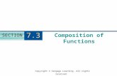 Copyright © Cengage Learning. All rights reserved. Composition of Functions SECTION 7.3.