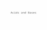 Acids and Bases. Different Definitions of Acids and Bases Arrhenius definitions for aqueous solutions. acid: acid: a substance that produces H + (H 3.