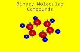 Binary Molecular Compounds. Binary molecular compounds are composed of two different nonmetals –examples: CO, SO 2, N 2 H 4, P 4 Cl 10 These compounds.