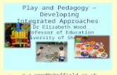 Play and Pedagogy – Developing Integrated Approaches Dr Elizabeth Wood Professor of Education University of Sheffield e.a.wood@sheffield.ac.uk.