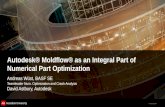 © 2011 Autodesk Autodesk® Moldflow® as an Integral Part of Numerical Part Optimization Andreas Wüst, BASF SE Teamleader Num. Optimization and Crash Analysis.