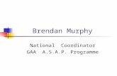 Brendan Murphy National Coordinator GAA A.S.A.P. Programme.