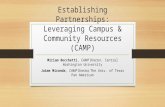 Establishing Partnerships: Leveraging Campus & Community Resources (CAMP) Miriam Bocchetti, CAMP Director, Central Washington University Jaime Miranda,