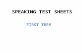 SPEAKING TEST SHEETS FIRST TERM. NIVEL INTERMEDIO MODELO 1 A TAREA 1: MONÓLOGO Prepare and deliver a monologue about food and eating. Describe your eating.