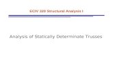 ECIV 320 Structural Analysis I Analysis of Statically Determinate Trusses.