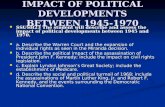 IMPACT OF POLITICAL DEVELOPMENTS BETWEEN 1945-1970 SSUSH23 The student will describe and assess the impact of political developments between 1945 and 1970.