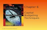 Chapter 6 Capital Budgeting Techniques © 2005 Thomson/South-Western.