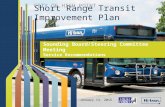Short Range Transit Improvement Plan CITY OF HIGH POINT Sounding Board/Steering Committee Meeting Service Recommendations January 13, 2015.