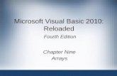 Microsoft Visual Basic 2010: Reloaded Fourth Edition Chapter Nine Arrays.