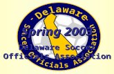 Spring 2003 Delaware Soccer Officials Association.