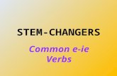 STEM-CHANGERS Common e-ie Verbs to close cerrar e-ie.