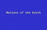Motions of the Earth. Rotation The Earth rotates on its axis. ‘Rotation’ is the spinning of the Earth, from west to east, on its axis. It makes a complete.
