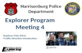 Harrisonburg Police Department Explorer Program Meeting 4 Explorer Polo Shirts Traffic Direction Introduction.