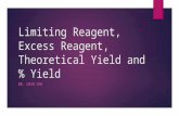 Limiting Reagent, Excess Reagent, Theoretical Yield and % Yield DR. CHIN CHU.