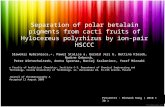 Separation of polar betalain pigments from cacti fruits of Hylocereus polyrhizus by ion-pair HSCCC Sławomir Wybranieca, ∗, Paweł Stalica a, Gerold Jerz.