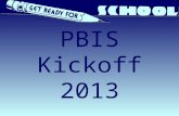 PBIS Kickoff 2013. What is PBIS? Positive Behaviors In School 2.