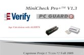 MiniCheck Pro+ TM V1.3 1Capstone Team #2 - Fall2009.
