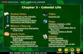 Chapter 3 – Colonial Life Section Notes Political Life in the Colonies The Colonial Economy America’s Emerging Culture The French and Indian War Video.
