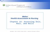 Copyright © 2014 Wolters Kluwer Health | Lippincott Williams & Wilkins Weber Health Assessment in Nursing Chapter 14: Assessing Skin, Hair, and Nails.
