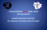 CHOLESTEROL AND OUR LIVES الدهنيات وحياتنا OMAR DHAIMAT,MD FACE Dr. Sulaiman Al-Habib medical Center.