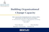 BENTLEY Building Organizational Change Capacity T HE C HANGING P ARADIGM OF C ONSULTING : A DJUSTING TO THE F AST -P ACED W ORLD 4 th International Conference.