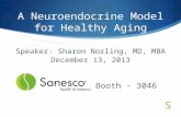 A Neuroendocrine Model for Healthy Aging Speaker: Sharon Norling, MD, MBA December 13, 2013 Booth - 3046.
