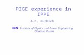 PIGE experience in IPPE Institute of Physics and Power Engineering, Obninsk, Russia A.F. Gurbich.