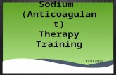 Warfarin Sodium (Anticoagulant) Therapy Training 03/10/2015.