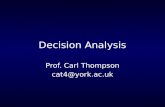 Decision Analysis Prof. Carl Thompson cat4@york.ac.uk.