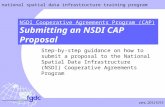 Vers. 20121015 national spatial data infrastructure training program NSDI Cooperative Agreements Program (CAP) Submitting an NSDI CAP Proposal Step-by-step.