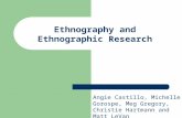 Ethnography and Ethnographic Research Angie Castillo, Michelle Gorospe, Meg Gregory, Christie Hartmann and Matt LeVan.