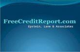 Epstein, Lane & Associates. Credit Report Background Information What a Credit Report is What a Credit Rating is Why You Should Obtain a Copy of Your.