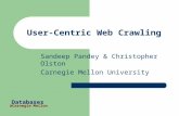 @ Carnegie Mellon Databases User-Centric Web Crawling Sandeep Pandey & Christopher Olston Carnegie Mellon University.