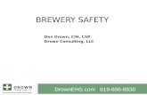 BREWERY SAFETY Dan Drown, CIH, CSP Drown Consulting, LLC DrownEHS.com 619-666-8830.