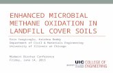 ENHANCED MICROBIAL METHANE OXIDATION IN LANDFILL COVER SOILS Erin Yargicoglu, Krishna Reddy Department of Civil & Materials Engineering University of Illinois.