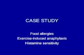 CASE STUDY Food allergies Exercise-induced anaphylaxis Histamine sensitivity.