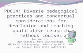 PDC14: Diverse pedagogical practices and conceptual considerations for developing and teaching qualitative research methods courses Instructors: Ron Chenail,