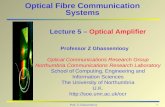 Prof. Z Ghassemlooy1 Optical Fibre Communication Systems Professor Z Ghassemlooy Lecture 5 – Optical Amplifier Optical Communications Research Group Northumbria.
