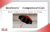 Workers’ Compensation What Supervisors Need to Know.