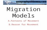 Migration Models A.Patterns of Movement B.Reason for Movement.