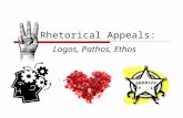 Rhetorical Appeals: Logos, Pathos, Ethos. Rhetoric: A brief history  Rhetoric is the study of writing or speaking as a means of communication or persuasion.