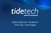 Subscription Products Sailing Catalogue. Tidal Data.